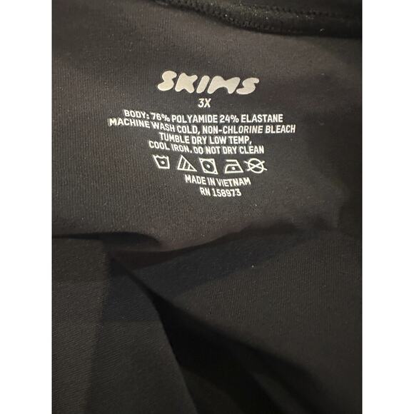 SKIMS Fits Everybody Turtleneck Top Black Onyx Stretch Skims Womens Plus Size 3X - Picture 10 of 11